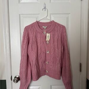 NWT Pink Cable Knit Sweater